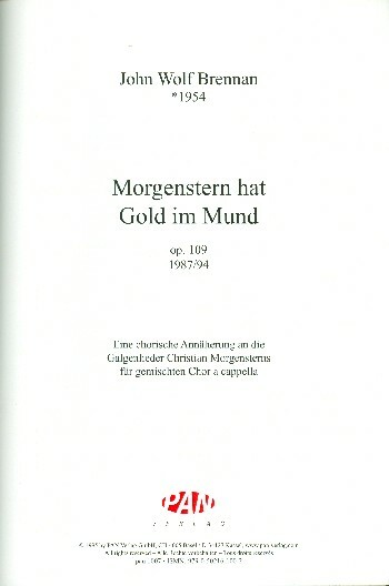 Morgenstern hat Gold im Mund op.109