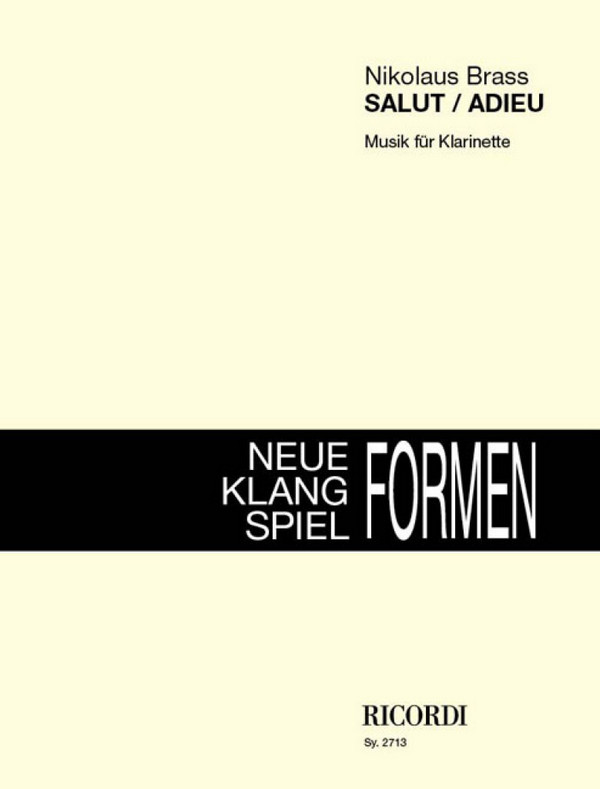 Adieu - Salut für Klarinette
