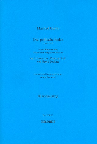 Drei politische Reden für Bariton,