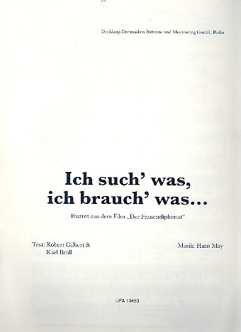 Ich such was ich brauch was: