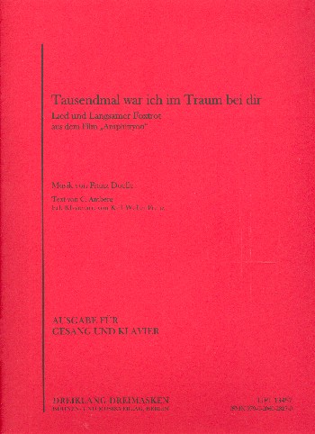 Tausendmal war ich im Traum bei dir: