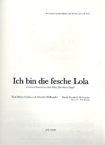 Ich bin die fesche Lola: