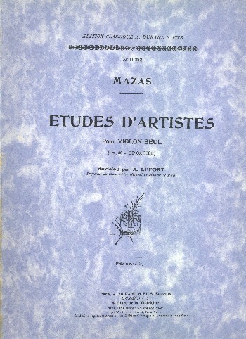 Etudes d'artistes op.36 vol.3
