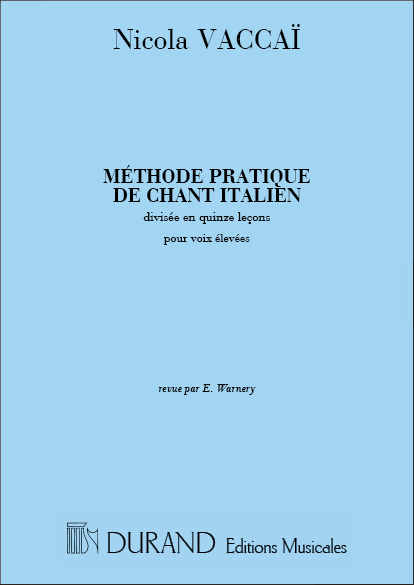 Méthode de pratique de chant italien