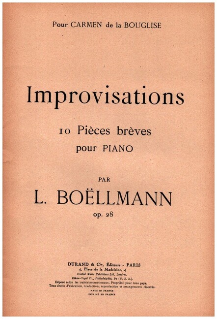 Improvisations op.28