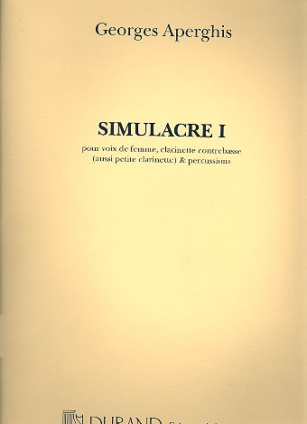Simulacre no.1 pour voix de femme,