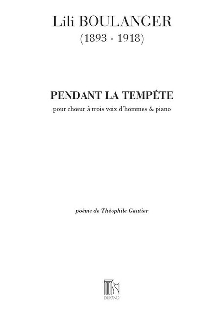 Pendant la tempête