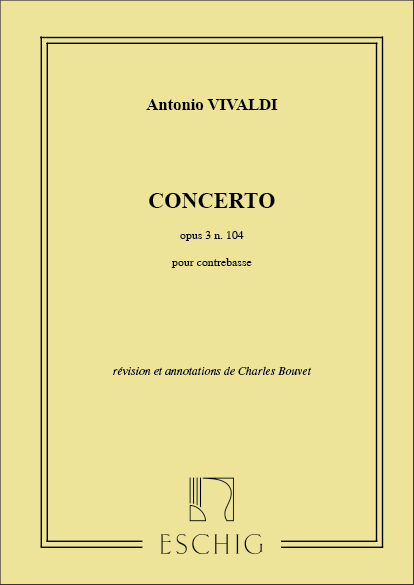 Vivaldi  Concerto Op 3 N 10 4 Vl Contrebasse
