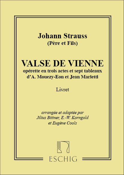 Strauss  Valses De Vienne Livret
