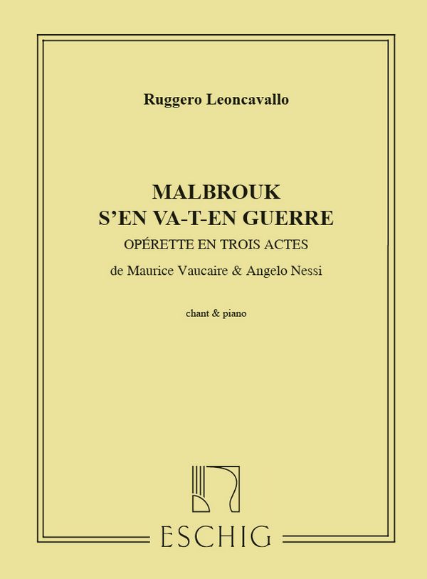 R. Leoncavallo Malbrought..Cht-Piano