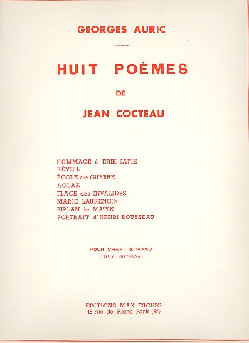 8 Poèmes de Jean Cocteau
