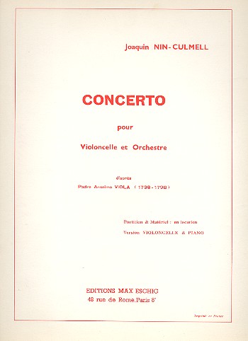 Concerto pour violoncelle et orchestre