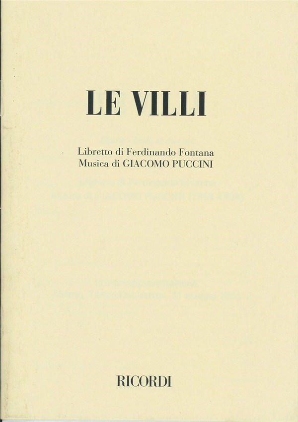 G. Puccini Le Villi