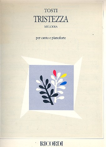Tristezza per canto e pianoforte