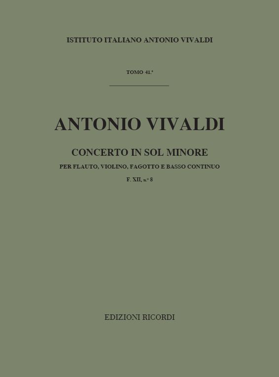 Concerto in Sol Minore F.XII no.8