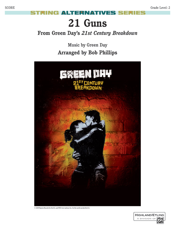 Green Day arr Phillips 21 Guns (string orchestra score/parts)