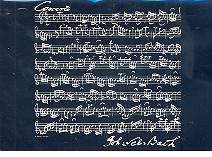 Grußkarte Notenblatt schwarz A6