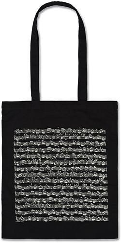 Tragetasche Notenblatt schwarz 38 x 40 cm