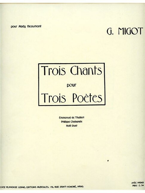 3 Chants Pour 3 Poètes