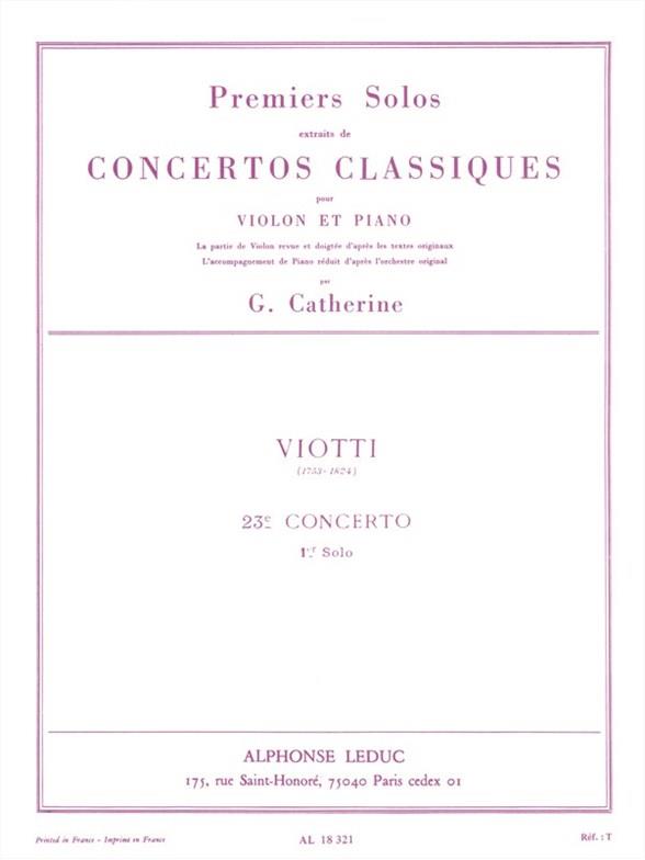 VIOTTI/CATHERINE PREMIERS SOLOS CONCERTOS