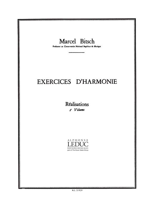 Exercices d'harmonie - réalisations vol.1