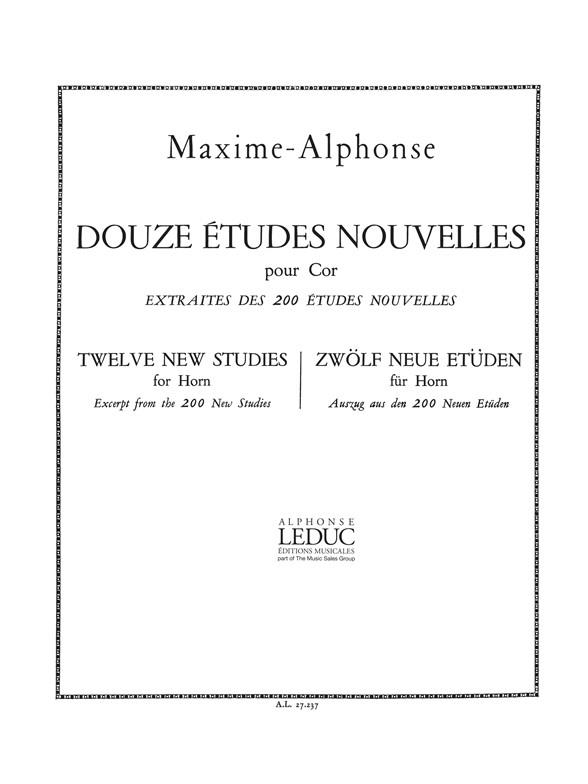 12 Études nouvelles