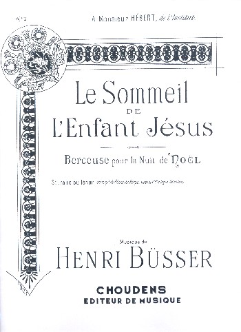Le Sommeil de l'enfant Jesus