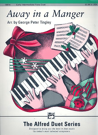 Away in a Manger for piano 4 hands