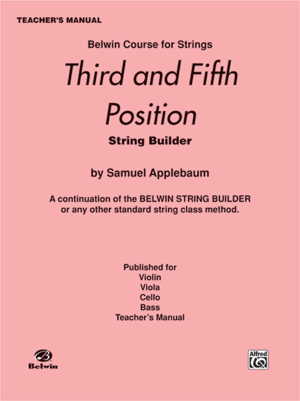 Applebaum, Samuel3rd & 5th Position Studies. Teachers man