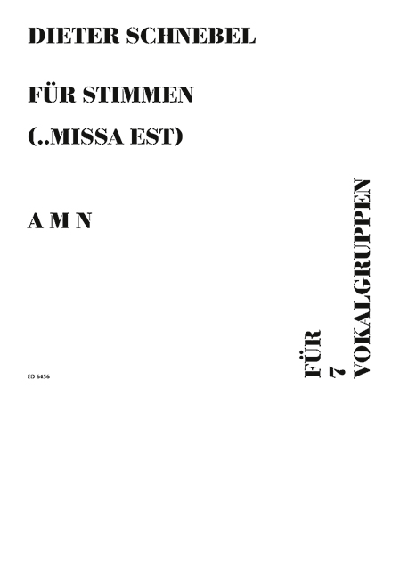 Für Stimmen (... missa est) Teil 2 AMN