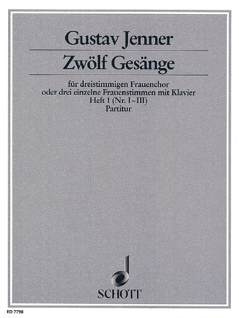 12 Gesänge op.3 Band 1 (Nrs.1-3)