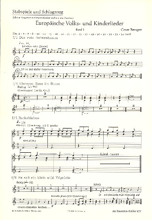 Europäische Volks- und Kinderlieder Band 1