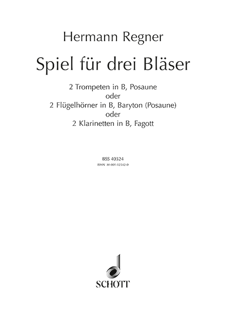Spiel für 3 Bläser