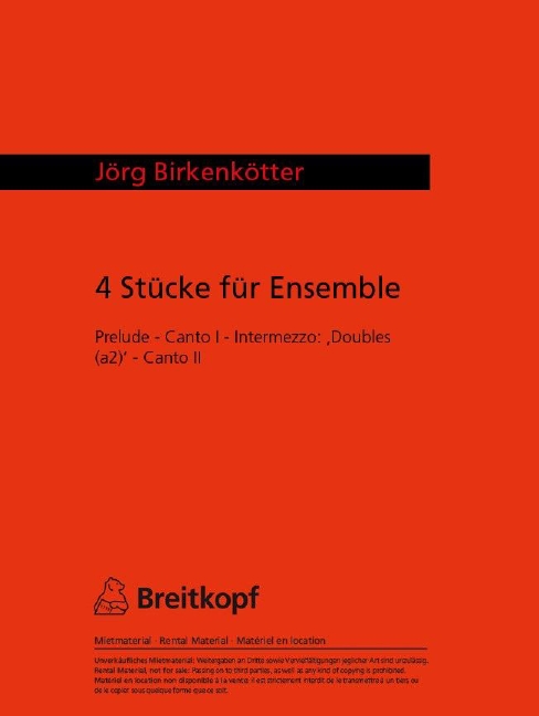 Doubles (à2) (aus: Vier Stücke für Ensemble)