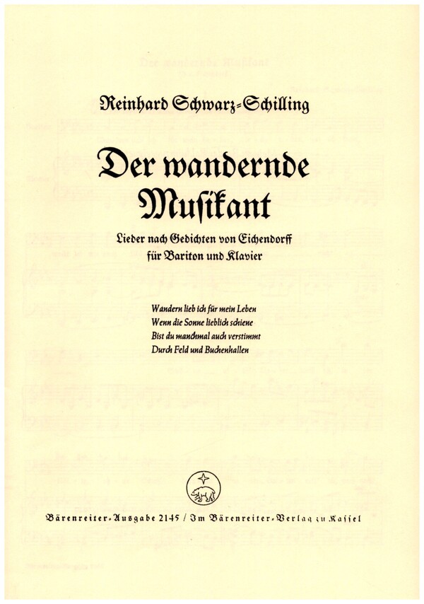 Der wandernde Musikant - Lieder nach Gedichten von Joseph von Eichendo