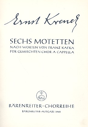 6 Motetten für gem Chor a cappella