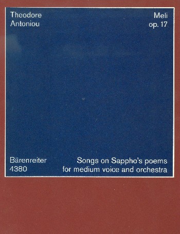 Meli op.17 Gesänge nach Sappho