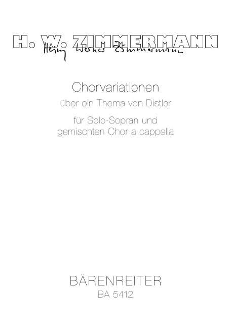 Chorvariationen über ein Thema von Hugo Dist