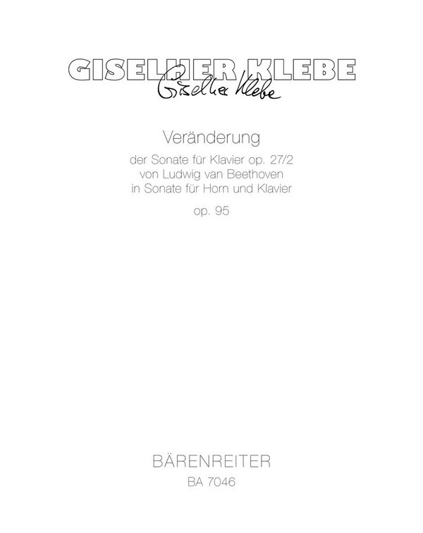 Veränderung der Sonate für Klavier op. 27,2 von Ludwig van Beethoven
