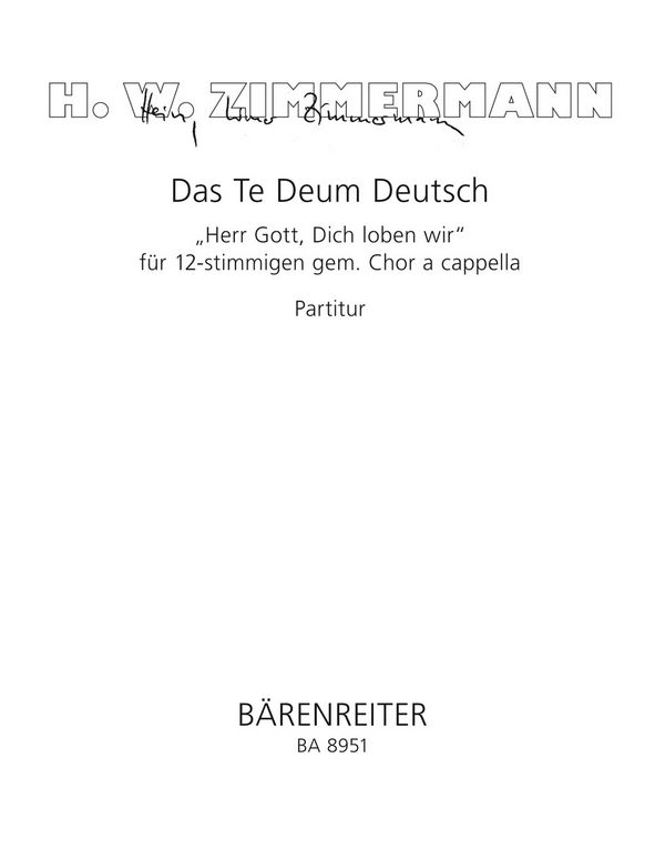 Das Te Deum Deutsch
