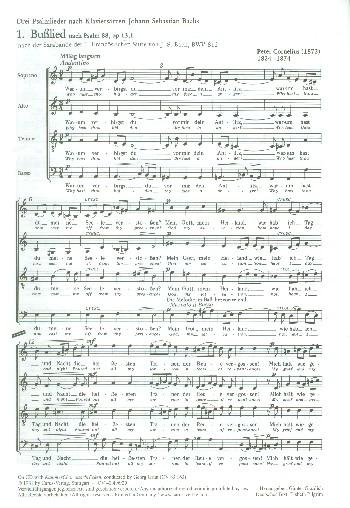 3 Psalmlieder op.13 nach Klaviersätzen von J.S. Bach