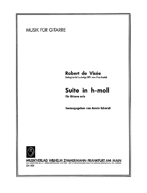 Visée, R. de, Suite h-Moll