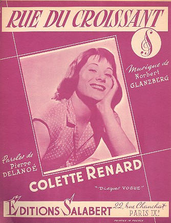 Rue du croissant: pour chant et piano