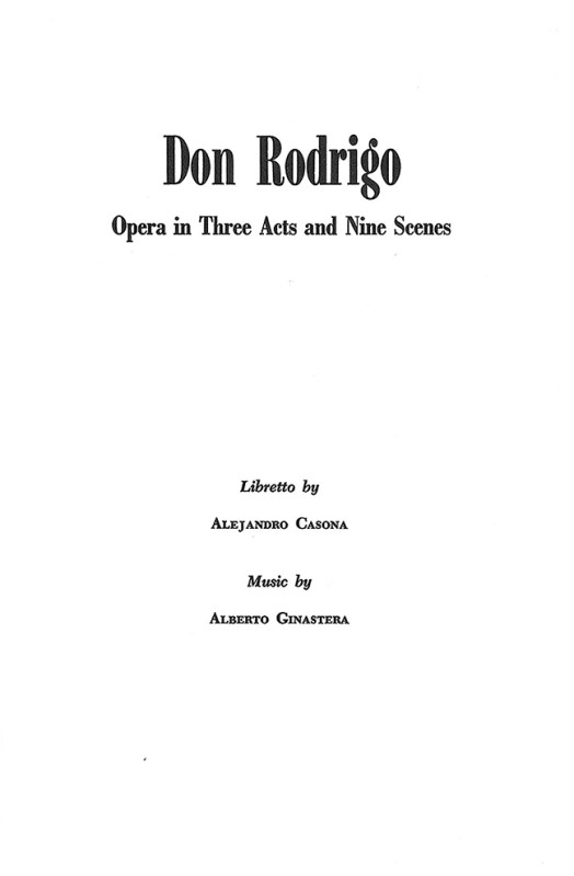 Don Rodrigo op. 31