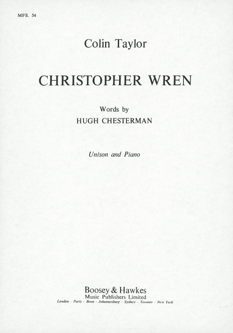 Taylor, Joseph Deems: Christopher Wren MFS 54