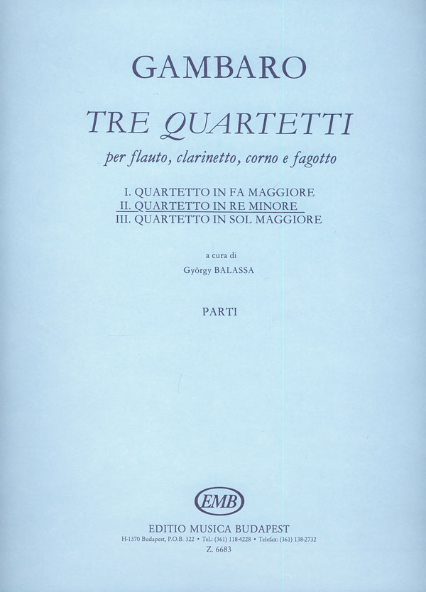 Quartetto in re minore no.2 per flauto,