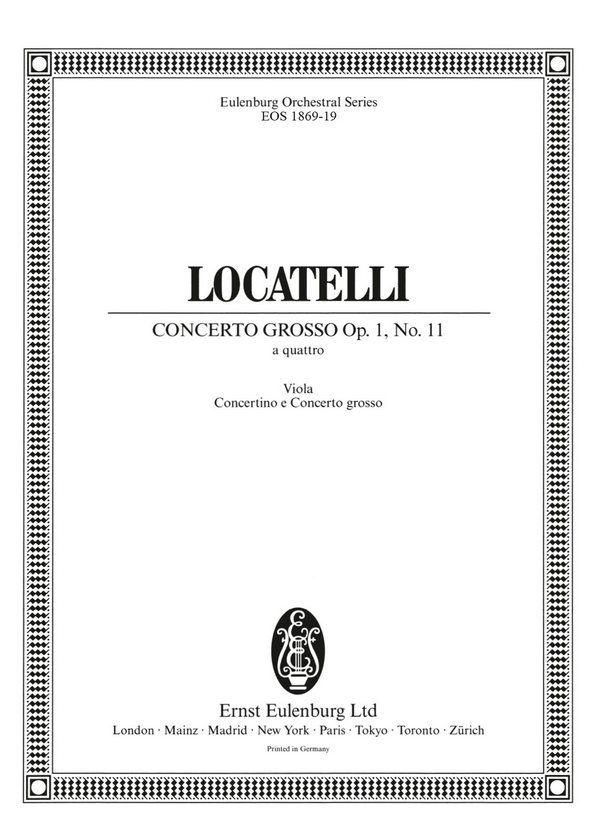 Concerto grosso op. 1,11 für 2 Violinen,