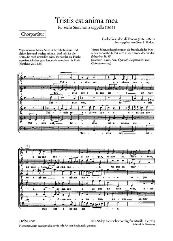 Tristis est anima mea