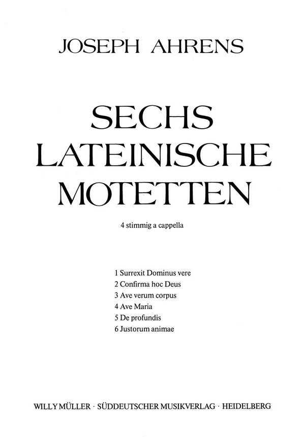 6 lateinische Motetten