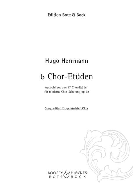Sechs Chor-Etüden op. 72